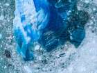 Alaska shattered icebergs floating near calving face of LeConte Glacier east of Petersburg Art Print